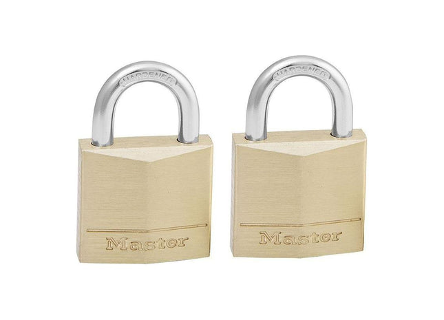 Master Lock Solid Brass 30mm Padlock 4-Pin - Keyed Alike x 2 Master Lock - RockBottom Northampton