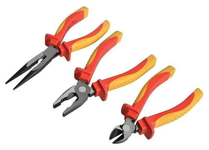 Faithfull VDE Pliers Set with Pouch, 3 Piece Faithfull - RockBottom Northampton