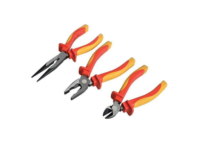 Faithfull VDE Pliers Set with Pouch, 3 Piece Faithfull - RockBottom Northampton