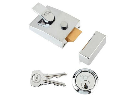 Yale Locks P89 Deadlock Nightlatch 60mm Backset Chrome Finish Visi Yale Locks - RockBottom Northampton