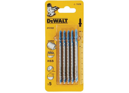 Dewalt Power Tools HSS Metal Cutting Jigsaw Blades Pack of 5 T127D DeWALT Power Tools - RockBottom Northampton