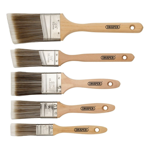 Draper Wood Handle Paint Brush Set (5 Piece) Draper - Town Tools