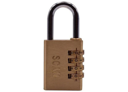 Scan Brass Combination Padlock 38mm Scan - RockBottom Nothampton