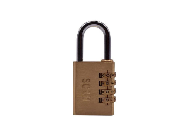 Scan Brass Combination Padlock 38mm Scan - RockBottom Nothampton