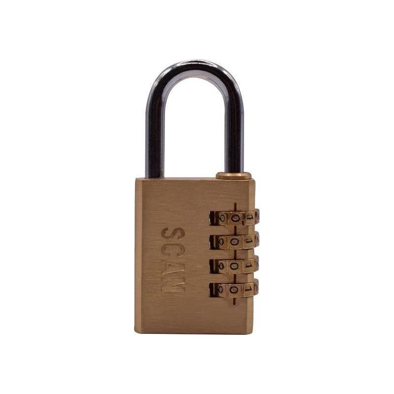 Scan Brass Combination Padlock 38mm Scan - RockBottom Nothampton