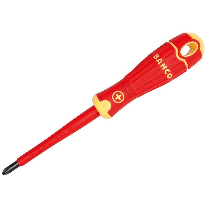 Bahco BAHCOFIT Insulated Screwdriver Phillips Tip PH2 x 100mm Bahco - RockBottom Northampton