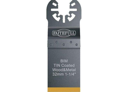 Faithfull Multi-Functional Tool Bi-Metal Flush Cut TiN Coated Blade 32mm Faithfull - RockBottom Northampton