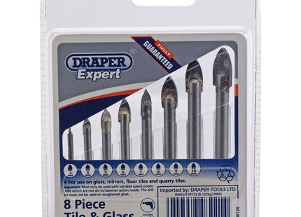 Draper Tile and Glass Drilling Set (8 Piece) 48221 Draper - Town Tools 
