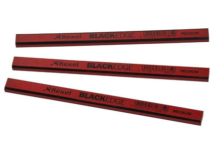 Blackedge Carpenter's Pencils - Red / Medium (Card 12) Blackedge - RockBottom Northampton