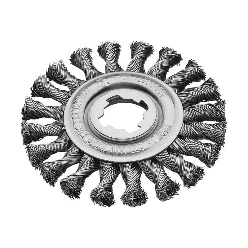Lessmann X-Lock Steel Knot Wheel Brush 115mm Non Spark Lessmann - RockBottom Northampton