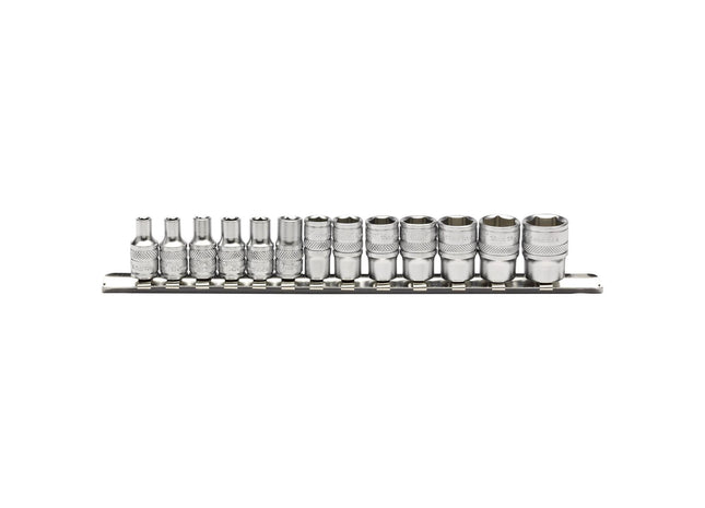 Draper Metric Socket Set on a Metal Rail, 1/4" Sq. Dr. (13 Piece) 16487 Draper - Town Tools 