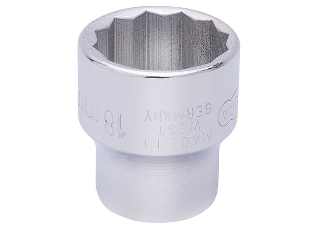 Draper Elora Bi-Hexagon Socket, 3/8" Sq. Dr., 18mm 25945 Draper - Town Tools 