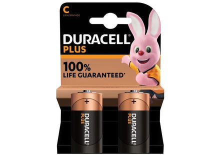 Duracell C Cell Plus Power +100% Batteries (Pack 2) Duracell - RockBottom Northampton