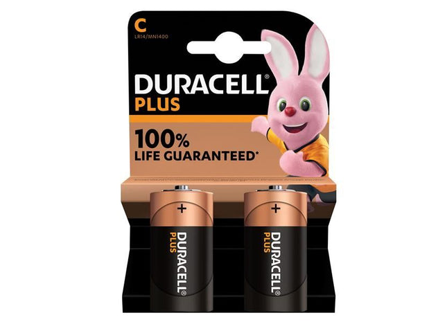 Duracell C Cell Plus Power +100% Batteries (Pack 2) Duracell - RockBottom Northampton