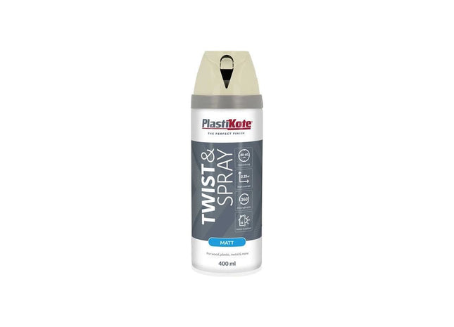 Plastikote Twist & Spray Matt 400ml Georgian Stone PlastiKote - RockBottom Nothampton