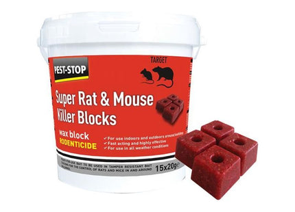 Pest-Stop (Pelsis Group) Super Rat & Mouse Killer Wax Blocks Pest-Stop (Pelsis Group) - RockBottom Nothampton