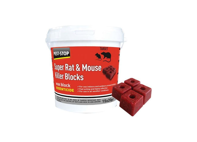 Pest-Stop (Pelsis Group) Super Rat & Mouse Killer Wax Blocks Pest-Stop (Pelsis Group) - RockBottom Nothampton