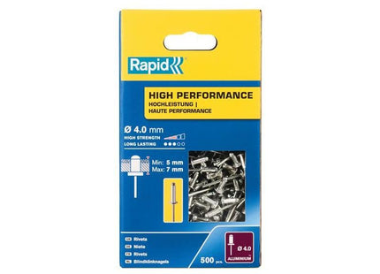Rapid High Performance Rivets 4 x 10mm (Box 500) Rapid - RockBottom Nothampton