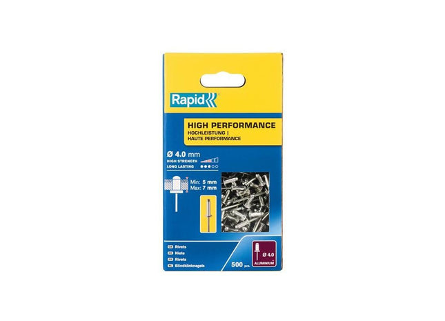 Rapid High Performance Rivets 4 x 10mm (Box 500) Rapid - RockBottom Nothampton