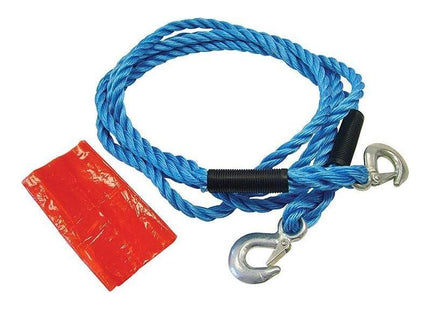 Faithfull Tow Rope 4m Metal Hooks 2 Tonne Faithfull - RockBottom Northampton