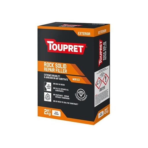 Toupret Exterior Rock Solid Repair Filler 2kg Toupret - RockBottom Northampton