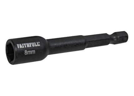 Faithfull Magnetic Impact Nut Driver 8mm x 1/4in Hex Faithfull - RockBottom Northampton