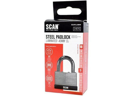 Scan Laminated Steel Padlock 40mm Scan - RockBottom Nothampton