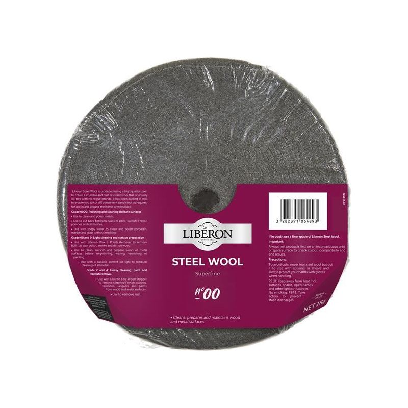 Liberon Steel Wool Grade 00 Super Fine 1kg Liberon - RockBottom Northampton