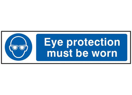 Scan Eye Protection Must Be Worn - PVC Sign 200 x 50mm Scan - RockBottom Nothampton
