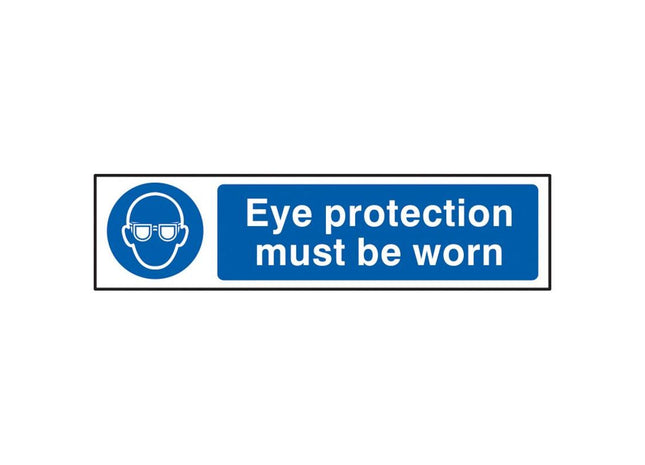 Scan Eye Protection Must Be Worn - PVC Sign 200 x 50mm Scan - RockBottom Nothampton