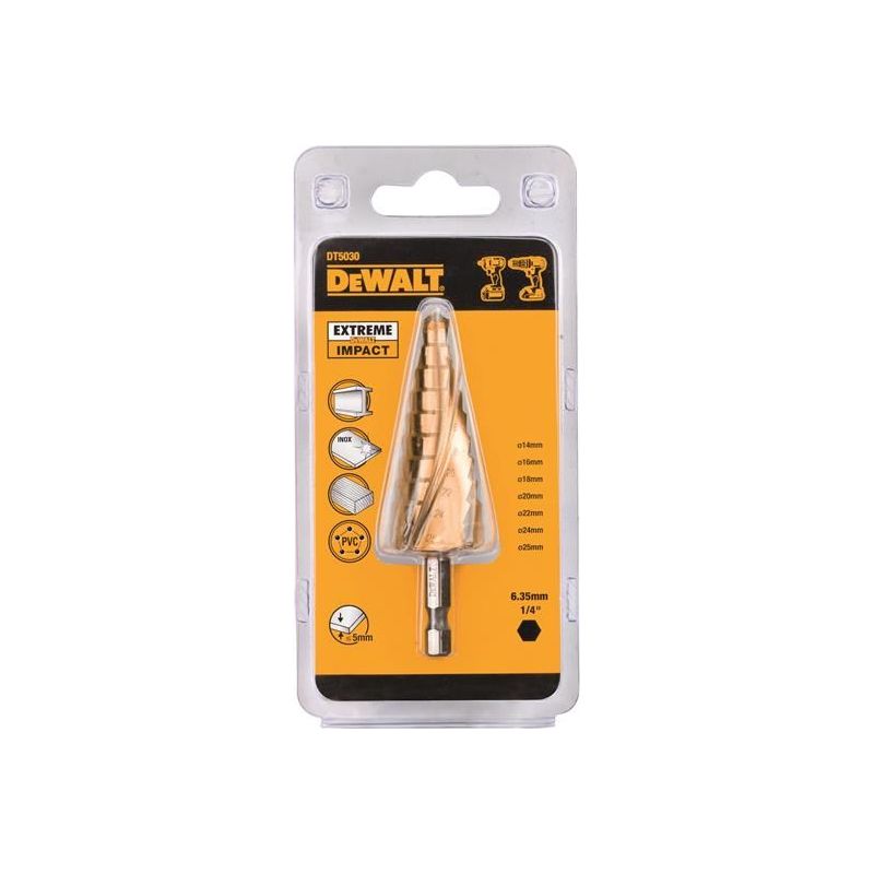 Dewalt Power Tools Extreme Step Drill Bit 14-25mm DeWALT Power Tools - RockBottom Northampton
