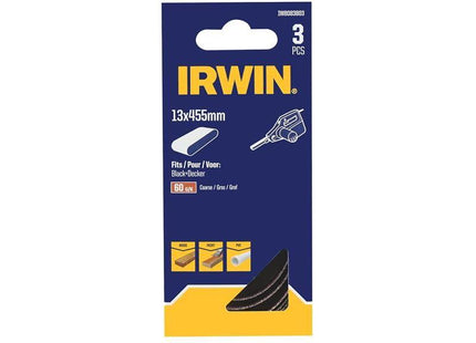 Irwin® Powerfile Sanding Belt 13 x 455mm 60G (Pack 3) IRWIN® - RockBottom Northampton