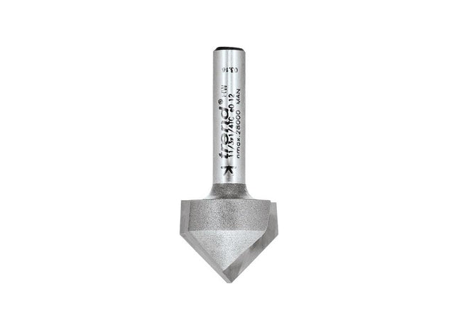 Trend 11/3 x 1/4 TCT V-Groove Cutter 45° 9.2 x 19.1mm Trend - RockBottom Northampton
