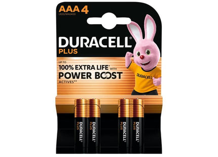 Duracell AAA Cell Plus with Power Boost Batteries (Pack 4) Duracell - RockBottom Northampton