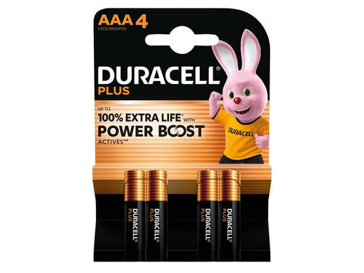 Duracell AAA Cell Plus with Power Boost Batteries (Pack 4) Duracell - RockBottom Northampton