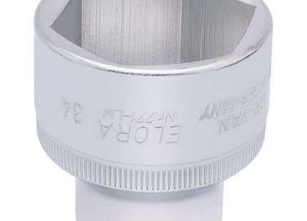 Draper Elora Hexagon Socket, 1/2" Sq. Dr., 34mm 15323 Draper - Town Tools 
