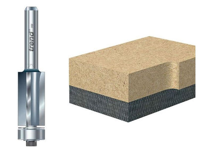 Trend 46/80 x 1/4 TCT 90° Bearing Guided Triple Flute Cutter 12.7 x 25.4mm Trend - RockBottom Northampton