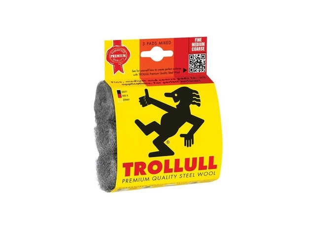 Trollull Steel Wool Pads, Assorted Grades (Pack 3) Trollull - RockBottom Northampton
