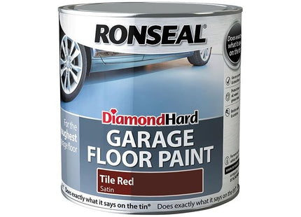 Ronseal Diamond Hard Garage Floor Paint Tile Red 2.5 litre Ronseal - RockBottom Nothampton