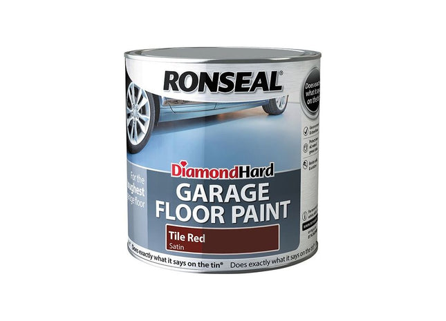 Ronseal Diamond Hard Garage Floor Paint Tile Red 2.5 litre Ronseal - RockBottom Nothampton