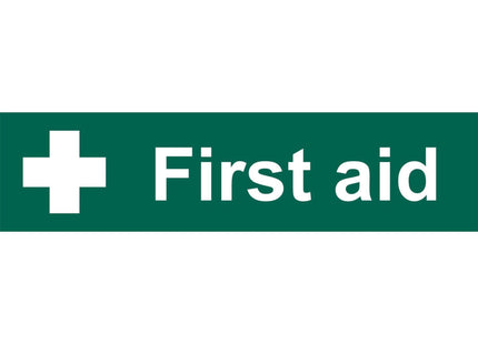 Draper 'First Aid' Safety Sign, 200 x 50mm 73263 Draper - Town Tools 
