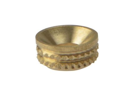 Forgefix Screw Cup Sockets Solid Brass Polished No. 8 Bag 100 ForgeFix - RockBottom Northampton