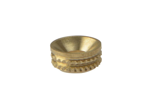 Forgefix Screw Cup Sockets Solid Brass Polished No. 8 Bag 100 ForgeFix - RockBottom Northampton
