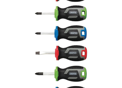 Draper Stubby Soft Grip Screwdriver Set (6 Piece) Draper - Town Tools
