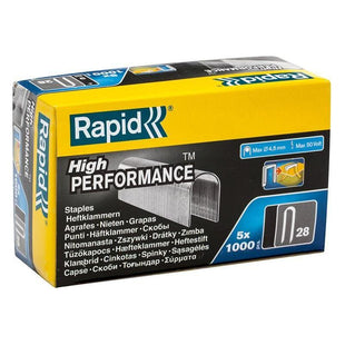 Rapid 28/10 10mm DP x 5m Galvanised Staples (Box 1000 x 5) Rapid - RockBottom Nothampton