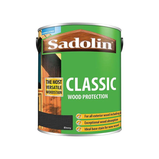 Sadolin Classic Wood Protection Ebony 5 litre Sadolin - RockBottom Nothampton