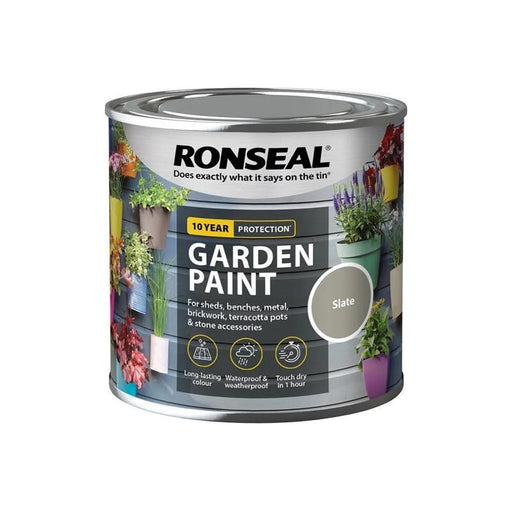 Ronseal Garden Paint Slate 250ml Ronseal - RockBottom Nothampton