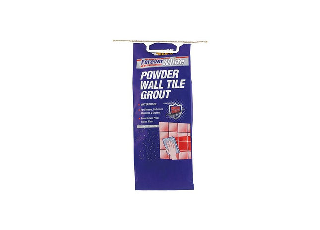 Everbuild Sika Forever White Powder Wall Tile Grout 3kg Everbuild Sika - RockBottom Northamptin