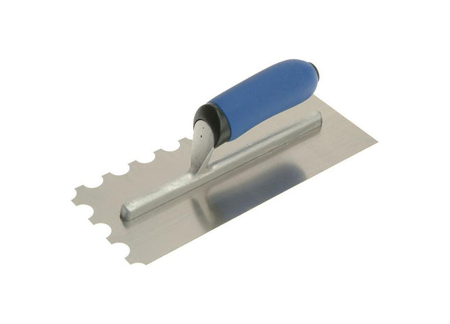 Vitrex Professional Stainless Steel Adhesive Trowel Round Notches 20mm Vitrex - RockBottom Northampton