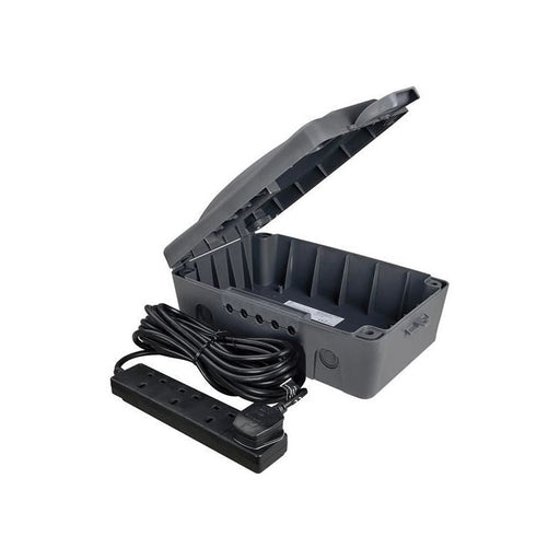 Masterplug Weatherproof Box with 10m 240V 4-Way Bar Masterplug - RockBottom Northampton